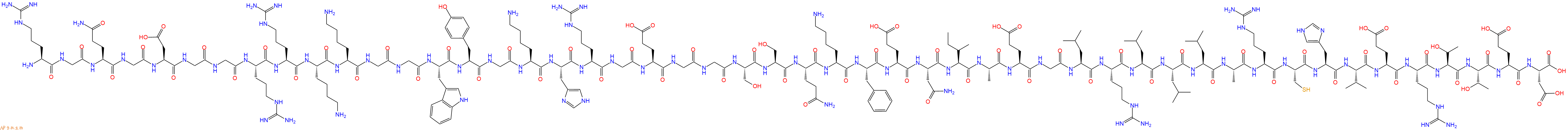 专肽生物产品H2N-Arg-Gly-Gln-Gly-Asp-Gly-Gly-Arg-Arg-Lys-Lys-Gly-Gly-Trp-Tyr-Gly-Lys-His-Arg-Gly-Glu-Gly-Gly-Ser-Ser-Gln-Lys-Phe-Glu-Asn-Ile-Ala-Glu-Gly-Leu-Arg-Leu-Leu-Leu-Ala-Arg-Cys-His-Val-Glu-Arg-Thr-Thr-Glu-Asp-OH