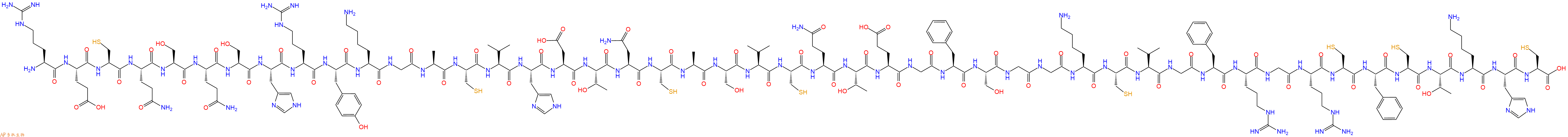专肽生物产品H2N-Arg-Glu-Cys-Gln-Ser-Gln-Ser-His-Arg-Tyr-Lys-Gly-Ala-Cys-Val-His-Asp-Thr-Asn-Cys-Ala-Ser-Val-Cys-Gln-Thr-Glu-Gly-Phe-Ser-Gly-Gly-Lys-Cys-Val-Gly-Phe-Arg-Gly-Arg-Cys-Phe-Cys-Thr-Lys-His-Cys-OH