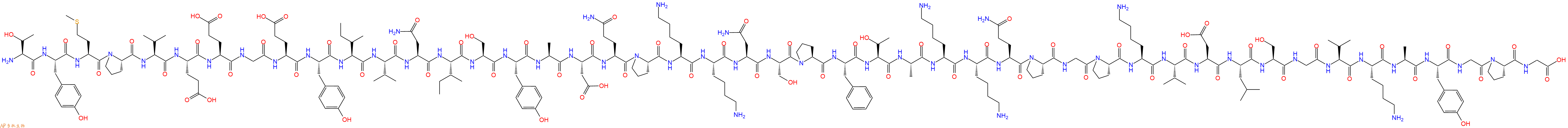 专肽生物产品H2N-Thr-Tyr-Met-Pro-Val-Glu-Glu-Gly-Glu-Tyr-Ile-Val-Asn-Ile-Ser-Tyr-Ala-Asp-Gln-Pro-Lys-Lys-Asn-Ser-Pro-Phe-Thr-Ala-Lys-Lys-Gln-Pro-Gly-Pro-Lys-Val-Asp-Leu-Ser-Gly-Val-Lys-Ala-Tyr-Gly-Pro-Gly-OH