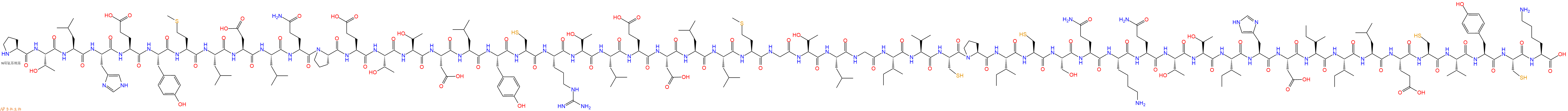 专肽生物产品H2N-Pro-Thr-Leu-His-Glu-Tyr-Met-Leu-Asp-Leu-Gln-Pro-Glu-Thr-Thr-Asp-Leu-Tyr-Cys-Arg-Thr-Leu-Glu-Asp-Leu-Leu-Met-Gly-Thr-Leu-Gly-Ile-Val-Cys-Pro-Ile-Cys-Ser-Gln-Lys-Gln-Thr-Thr-Ile-His-Asp-Ile-Ile-Leu-Glu-Cys-Val-Tyr-Cys-Lys-OH