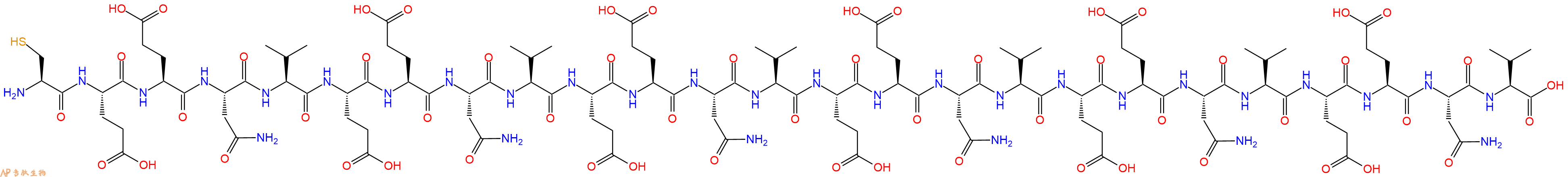 专肽生物产品H2N-Cys-Glu-Glu-Asn-Val-Glu-Glu-Asn-Val-Glu-Glu-Asn-Val-Glu-Glu-Asn-Val-Glu-Glu-Asn-Val-Glu-Glu-Asn-Val-OH