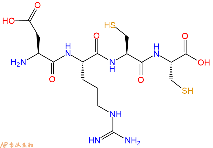 专肽生物产品H2N-Asp-Arg-Cys-Cys-OH