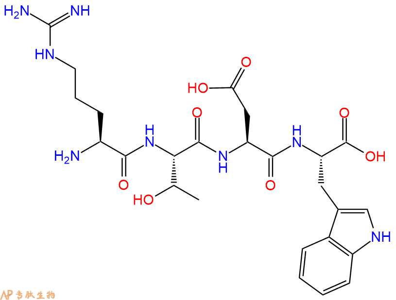 专肽生物产品H2N-Arg-Thr-Asp-Trp-OH