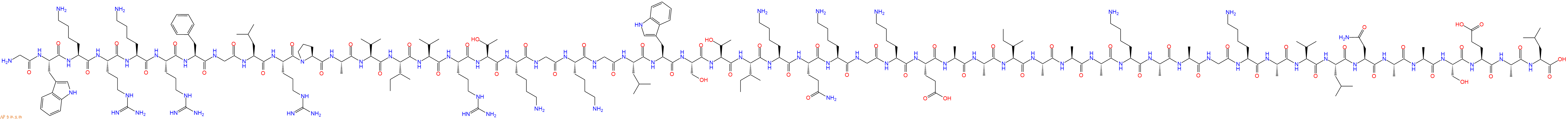 专肽生物产品H2N-Gly-Trp-Lys-Arg-Lys-Arg-Phe-Gly-Leu-Arg-Pro-Ala-Val-Ile-Val-Arg-Thr-Lys-Gly-Lys-Gly-Leu-Trp-Ser-Thr-Ile-Lys-Gln-Lys-Gly-Lys-Glu-Ala-Ala-Ile-Ala-Ala-Ala-Lys-Ala-Ala-Gly-Lys-Ala-Val-Leu-Asn-Ala-Ala-Ser-Glu-Ala-Leu-OH