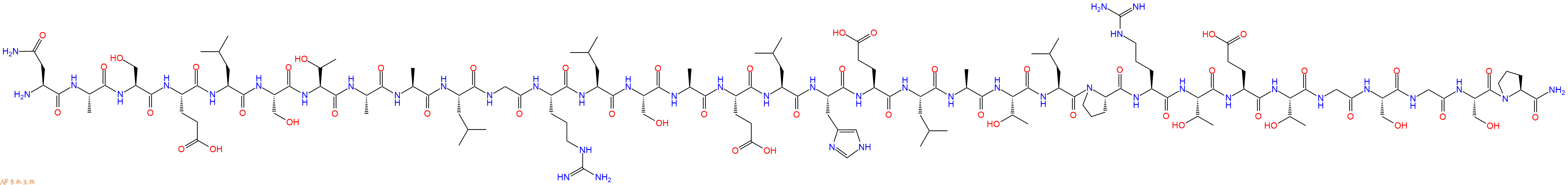 专肽生物产品H2N-Asn-Ala-Ser-Glu-Leu-Ser-Thr-Ala-Ala-Leu-Gly-Arg-Leu-Ser-Ala-Glu-Leu-His-Glu-Leu-Ala-Thr-Leu-Pro-Arg-Thr-Glu-Thr-Gly-Ser-Gly-Ser-Pro-NH2