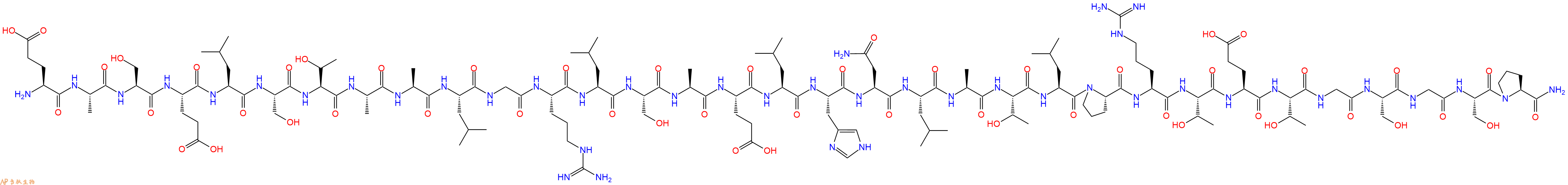 专肽生物产品H2N-Glu-Ala-Ser-Glu-Leu-Ser-Thr-Ala-Ala-Leu-Gly-Arg-Leu-Ser-Ala-Glu-Leu-His-Asn-Leu-Ala-Thr-Leu-Pro-Arg-Thr-Glu-Thr-Gly-Ser-Gly-Ser-Pro-NH2