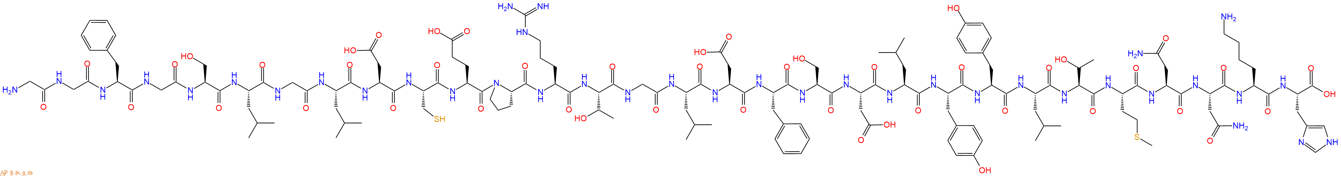 专肽生物产品H2N-Gly-Gly-Phe-Gly-Ser-Leu-Gly-Leu-Asp-Cys-Glu-Pro-Arg-Thr-Gly-Leu-Asp-Phe-Ser-Asp-Leu-Tyr-Tyr-Leu-Thr-Met-Asn-Asn-Lys-His-OH