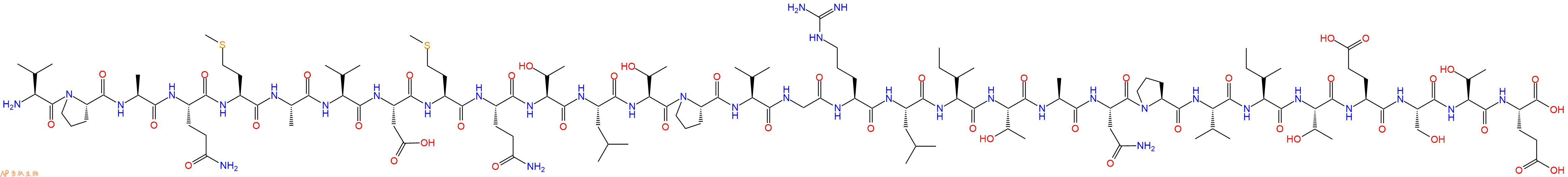 专肽生物产品H2N-Val-Pro-Ala-Gln-Met-Ala-Val-Asp-Met-Gln-Thr-Leu-Thr-Pro-Val-Gly-Arg-Leu-Ile-Thr-Ala-Asn-Pro-Val-Ile-Thr-Glu-Ser-Thr-Glu-OH