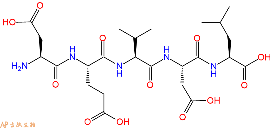 专肽生物产品H2N-Asp-Glu-Val-Asp-Leu-OH