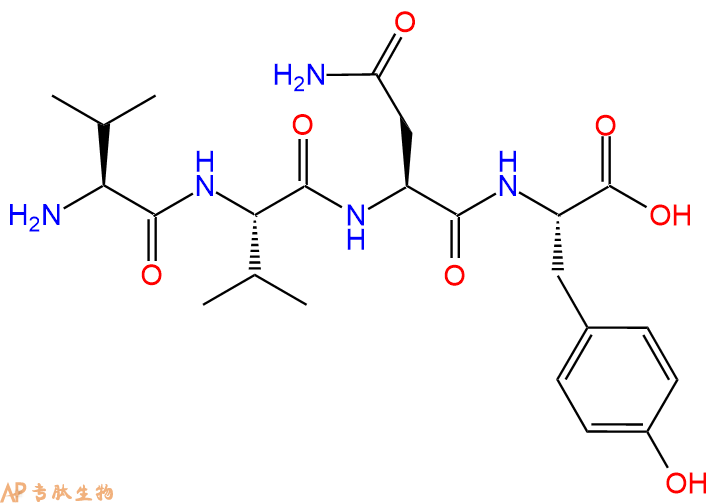 专肽生物产品H2N-Val-Val-Asn-Tyr-OH