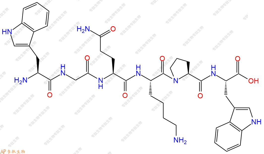 专肽生物产品H2N-Trp-Gly-Gln-Lys-Pro-Trp-OH
