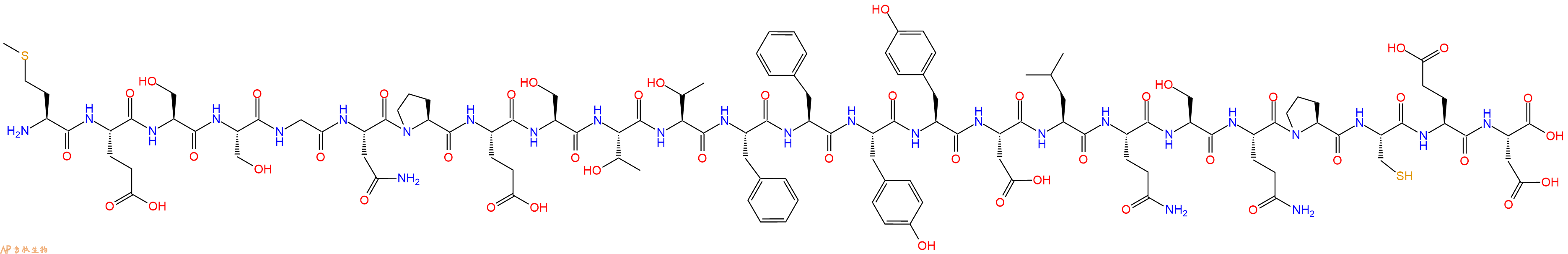 专肽生物产品H2N-Met-Glu-Ser-Ser-Gly-Asn-Pro-Glu-Ser-Thr-Thr-Phe-Phe-Tyr-Tyr-Asp-Leu-Gln-Ser-Gln-Pro-Cys-Glu-Asp-OH