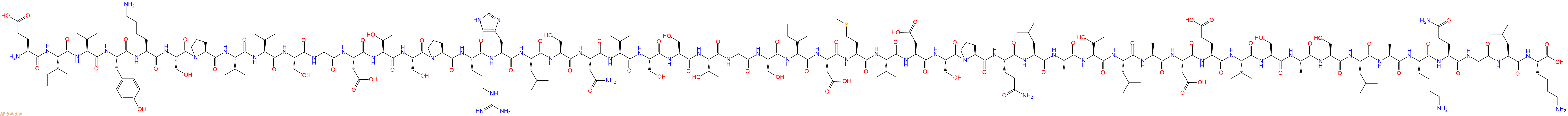 专肽生物产品H2N-Glu-Ile-Val-Tyr-Lys-Ser-Pro-Val-Val-Ser-Gly-Asp-Thr-Ser-Pro-Arg-His-Leu-Ser-Asn-Val-Ser-Ser-Thr-Gly-Ser-Ile-Asp-Met-Val-Asp-Ser-Pro-Gln-Leu-Ala-Thr-Leu-Ala-Asp-Glu-Val-Ser-Ala-Ser-Leu-Ala-Lys-Gln-Gly-Leu-Lys-OH