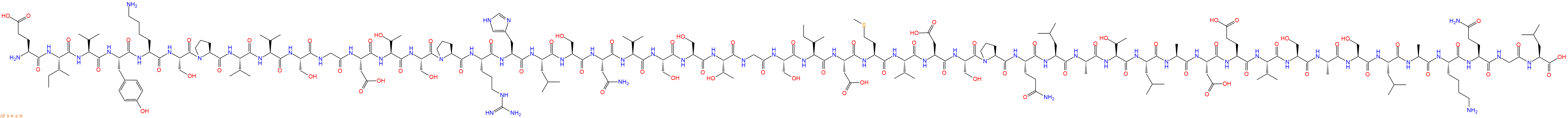 专肽生物产品H2N-Glu-Ile-Val-Tyr-Lys-Ser-Pro-Val-Val-Ser-Gly-Asp-Thr-Ser-Pro-Arg-His-Leu-Ser-Asn-Val-Ser-Ser-Thr-Gly-Ser-Ile-Asp-Met-Val-Asp-Ser-Pro-Gln-Leu-Ala-Thr-Leu-Ala-Asp-Glu-Val-Ser-Ala-Ser-Leu-Ala-Lys-Gln-Gly-Leu-OH