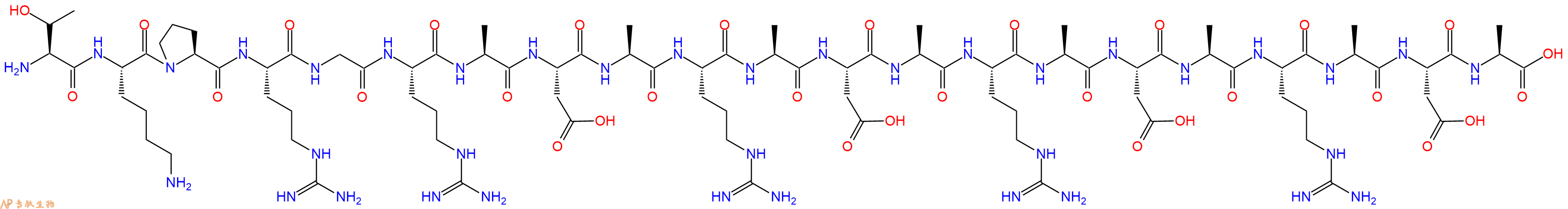 专肽生物产品H2N-Thr-Lys-Pro-Arg-Gly-Arg-Ala-Asp-Ala-Arg-Ala-Asp-Ala-Arg-Ala-Asp-Ala-Arg-Ala-Asp-Ala-OH