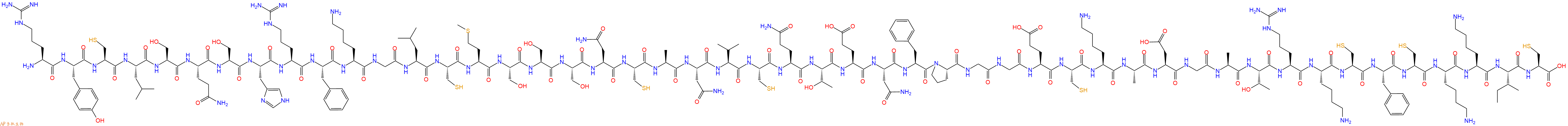 专肽生物产品H2N-Arg-Tyr-Cys-Leu-Ser-Gln-Ser-His-Arg-Phe-Lys-Gly-Leu-Cys-Met-Ser-Ser-Ser-Asn-Cys-Ala-Asn-Val-Cys-Gln-Thr-Glu-Asn-Phe-Pro-Gly-Gly-Glu-Cys-Lys-Ala-Asp-Gly-Ala-Thr-Arg-Lys-Cys-Phe-Cys-Lys-Lys-Ile-Cys-OH