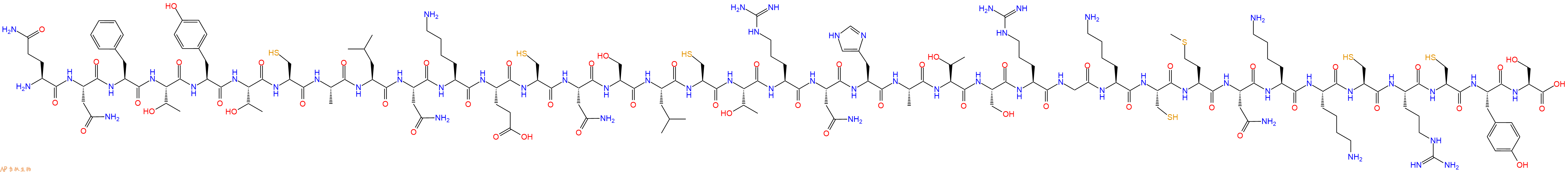 专肽生物产品H2N-Gln-Asn-Phe-Thr-Tyr-Thr-Cys-Ala-Leu-Asn-Lys-Glu-Cys-Asn-Ser-Leu-Cys-Thr-Arg-Asn-His-Ala-Thr-Ser-Arg-Gly-Lys-Cys-Met-Asn-Lys-Lys-Cys-Arg-Cys-Tyr-Ser-OH
