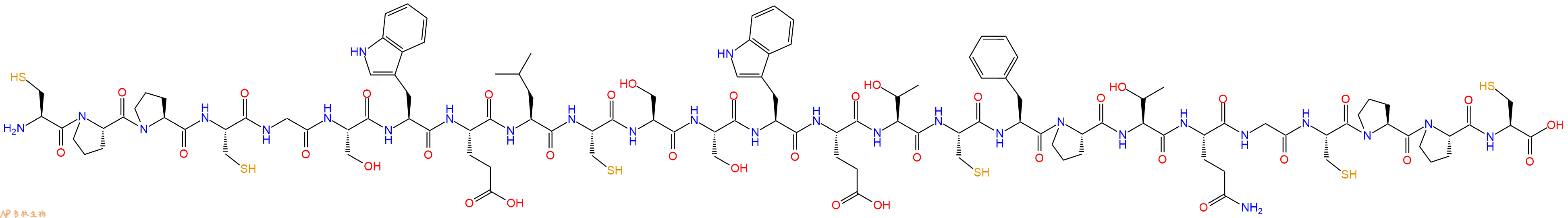 专肽生物产品H2N-Cys-Pro-Pro-Cys-Gly-Ser-Trp-Glu-Leu-Cys-Ser-Ser-Trp-Glu-Thr-Cys-Phe-Pro-Thr-Gln-Gly-Cys-Pro-Pro-Cys-OH