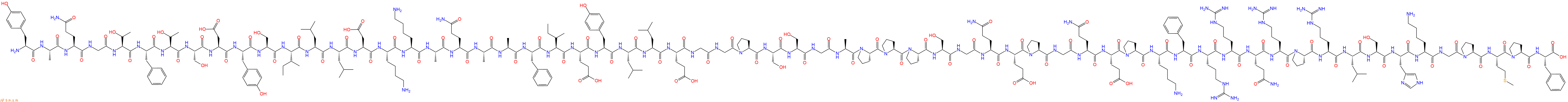 专肽生物产品H2N-Tyr-Ala-Gln-Gly-Thr-Phe-Thr-Ser-Asp-Tyr-Ser-Ile-Leu-Leu-Asp-Lys-Lys-Ala-Gln-Ala-Ala-Phe-Ile-Glu-Tyr-Leu-Leu-Glu-Gly-Gly-Pro-Ser-Ser-Gly-Ala-Pro-Pro-Pro-Ser-Gly-Gln-Glu-Pro-Gly-Gln-Glu-Pro-Lys-Phe-Arg-Arg-Gln-Arg-Pro-Arg-Leu-Ser-His-Lys-Gly-Pro-Met-Pro-
