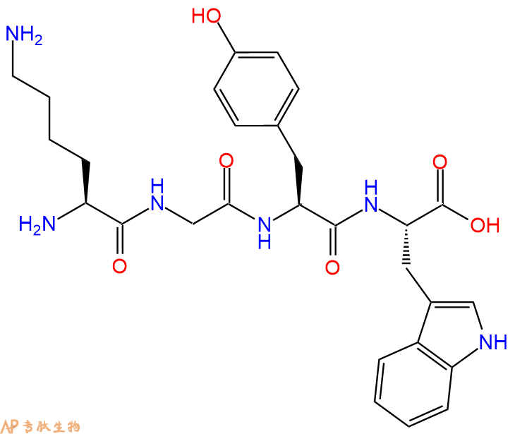 专肽生物产品H2N-Lys-Gly-Tyr-Trp-OH