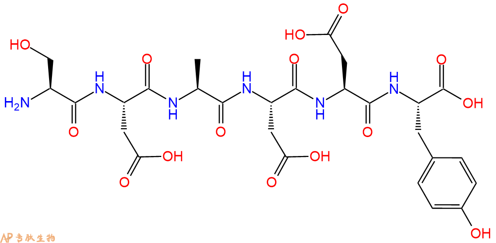 专肽生物产品H2N-Ser-Asp-Ala-Asp-Asp-Tyr-OH