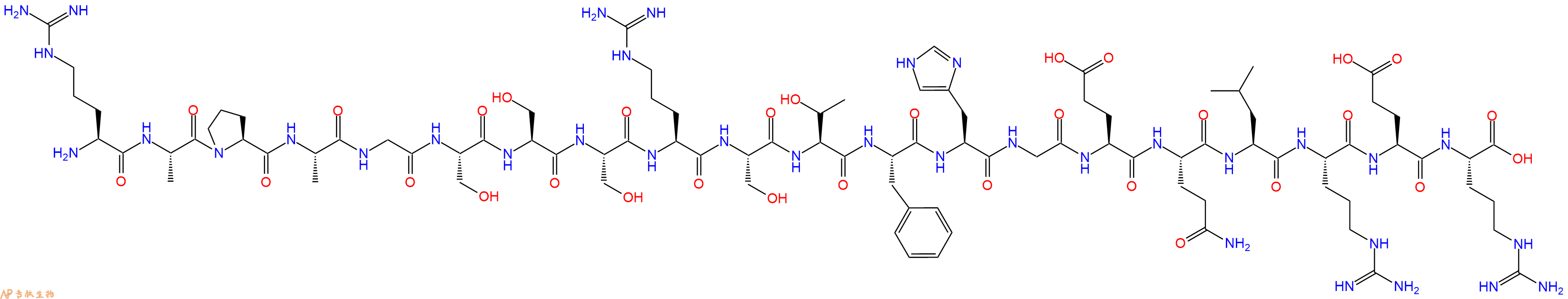 专肽生物产品H2N-Arg-Ala-Pro-Ala-Gly-Ser-Ser-Ser-Arg-Ser-Thr-Phe-His-Gly-Glu-Gln-Leu-Arg-Glu-Arg-OH