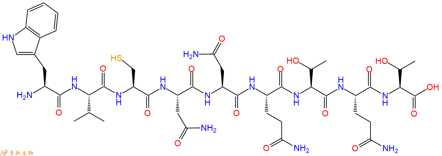 专肽生物产品H2N-Trp-Val-Cys-Asn-Asn-Gln-Thr-Gln-Thr-OH