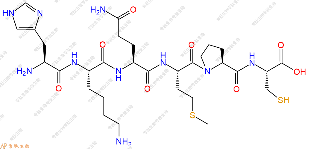 专肽生物产品H2N-His-Lys-Gln-Met-Pro-Cys-OH