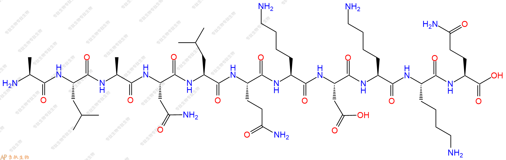 专肽生物产品H2N-Ala-Leu-Ala-Asn-Leu-Gln-Lys-Asp-Lys-Lys-Gln-OH