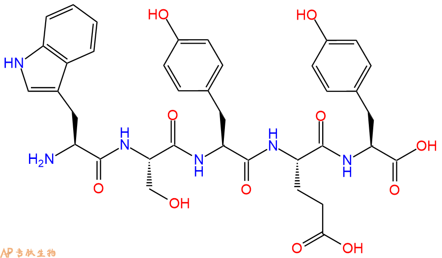 专肽生物产品H2N-Trp-Ser-Tyr-Glu-Tyr-OH