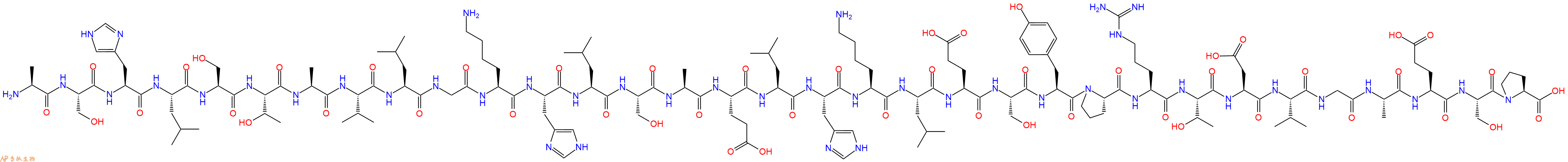 专肽生物产品H2N-Ala-Ser-His-Leu-Ser-Thr-Ala-Val-Leu-Gly-Lys-His-Leu-Ser-Ala-Glu-Leu-His-Lys-Leu-Glu-Ser-Tyr-Pro-Arg-Thr-Asp-Val-Gly-Ala-Glu-Ser-Pro-OH