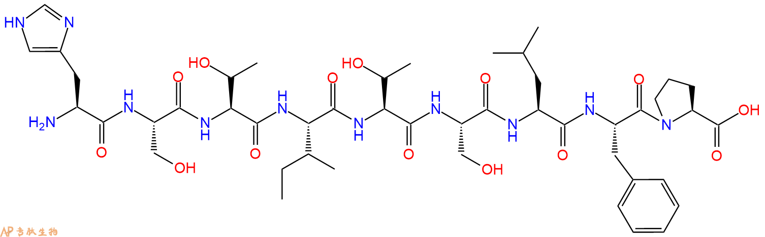 专肽生物产品H2N-His-Ser-Thr-Ile-Thr-Ser-Leu-Phe-Pro-OH