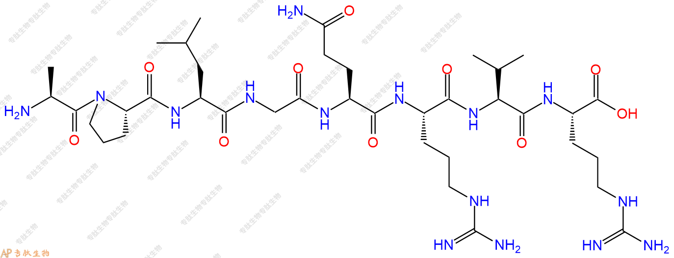 专肽生物产品H2N-Ala-Pro-Leu-Gly-Gln-Arg-Val-Arg-OH