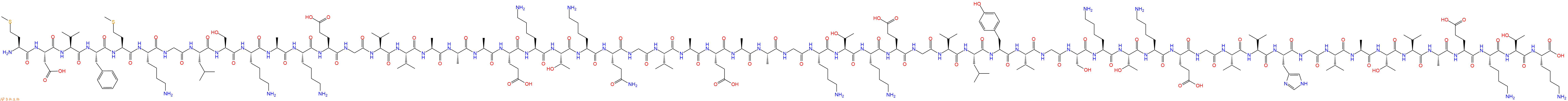 专肽生物产品H2N-Met-Asp-Val-Phe-Met-Lys-Gly-Leu-Ser-Lys-Ala-Lys-Glu-Gly-Val-Val-Ala-Ala-Ala-Glu-Lys-Thr-Lys-Gln-Gly-Val-Ala-Glu-Ala-Ala-Gly-Lys-Thr-Lys-Glu-Gly-Val-Leu-Tyr-Val-Gly-Ser-Lys-Thr-Lys-Glu-Gly-Val-Val-His-Gly-Val-Ala-Thr-Val-Ala-Glu-Lys-Thr-Lys-OH