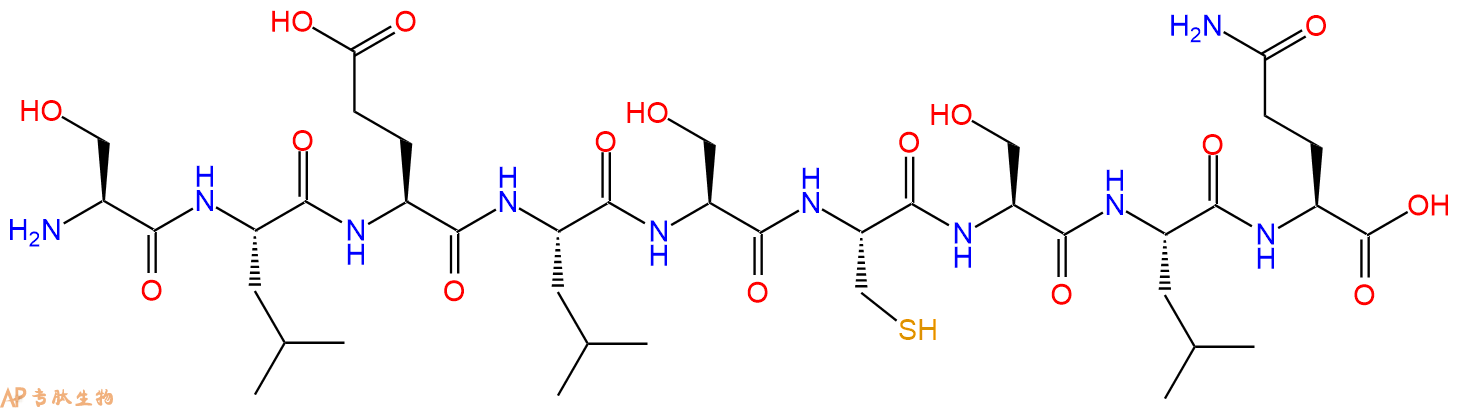 专肽生物产品H2N-Ser-Leu-Glu-Leu-Ser-Cys-Ser-Leu-Gln-OH