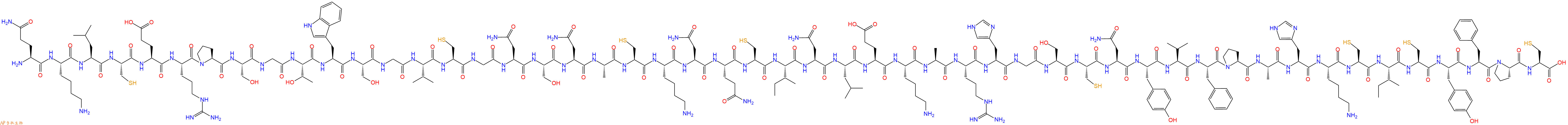 专肽生物产品H2N-Gln-Lys-Leu-Cys-Glu-Arg-Pro-Ser-Gly-Thr-Trp-Ser-Gly-Val-Cys-Gly-Asn-Ser-Asn-Ala-Cys-Lys-Asn-Gln-Cys-Ile-Asn-Leu-Glu-Lys-Ala-Arg-His-Gly-Ser-Cys-Asn-Tyr-Val-Phe-Pro-Ala-His-Lys-Cys-Ile-Cys-Tyr-Phe-Pro-Cys-OH