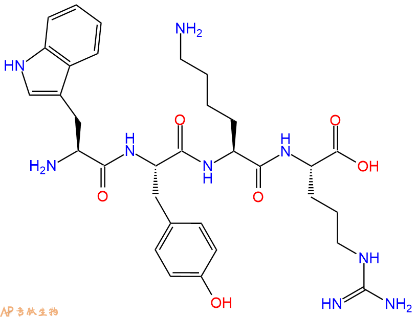 专肽生物产品H2N-Trp-Tyr-Lys-Arg-OH