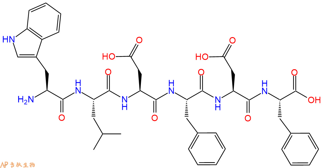 专肽生物产品H2N-Trp-Leu-Asp-Phe-Asp-Phe-OH