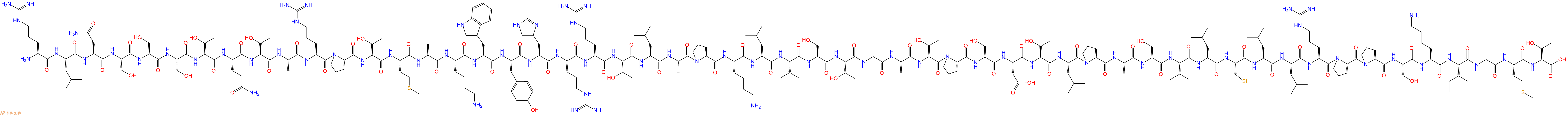 专肽生物产品H2N-Arg-Leu-Asn-Ser-Ser-Ser-Thr-Gln-Thr-Ala-Arg-Pro-Thr-Met-Ala-Lys-Trp-Tyr-His-Arg-Arg-Thr-Leu-Ala-Pro-Lys-Leu-Val-Ser-Thr-Gly-Ala-Thr-Pro-Ser-Asp-Thr-Leu-Pro-Ala-Ser-Val-Leu-Cys-Leu-Leu-Arg-Pro-Pro-Ser-Lys-Ile-Gly-Met-Thr-OH