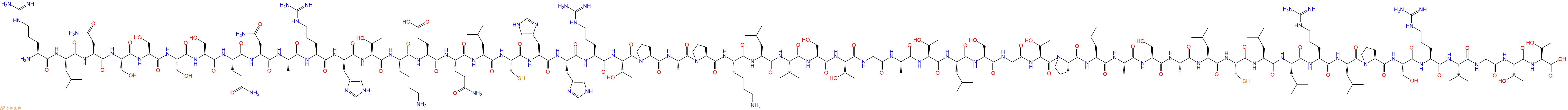 专肽生物产品H2N-Arg-Leu-Asn-Ser-Ser-Ser-Ser-Gln-Asn-Ala-Arg-His-Thr-Lys-Glu-Gln-Leu-Cys-His-His-Arg-Thr-Pro-Ala-Pro-Lys-Leu-Val-Ser-Thr-Gly-Ala-Thr-Leu-Ser-Gly-Thr-Pro-Leu-Ala-Ser-Ala-Leu-Cys-Leu-Leu-Arg-Leu-Pro-Ser-Arg-Ile-Gly-Thr-Thr-OH