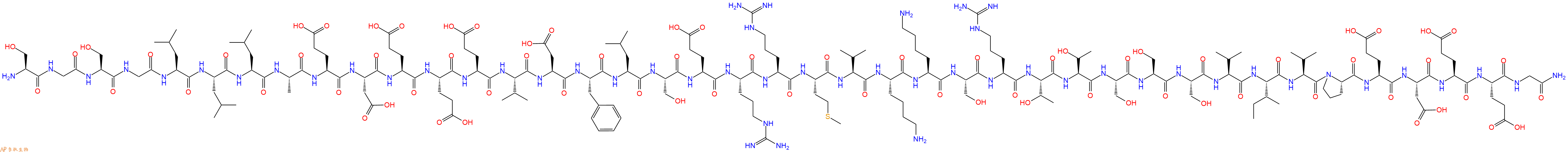 专肽生物产品H2N-Ser-Gly-Ser-Gly-Leu-Leu-Leu-Ala-Glu-Asp-Glu-Glu-Glu-Val-Asp-Phe-Leu-Ser-Glu-Arg-Arg-Met-Val-Lys-Lys-Ser-Arg-Thr-Thr-Ser-Ser-Ser-Val-Ile-Val-Pro-Glu-Asp-Glu-Glu-Gly-NH2