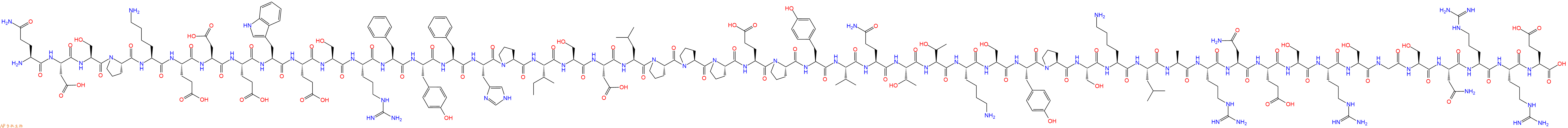 专肽生物产品H2N-Gln-Asp-Ser-Pro-Lys-Glu-Asp-Glu-Trp-Glu-Ser-Arg-Phe-Tyr-Phe-His-Pro-Ile-Ser-Asp-Leu-Pro-Pro-Pro-Glu-Pro-Tyr-Val-Gln-Thr-Thr-Lys-Ser-Tyr-Pro-Ser-Lys-Leu-Ala-Arg-Asn-Glu-Ser-Arg-Ser-Gly-Ser-Asn-Arg-Arg-Glu-OH