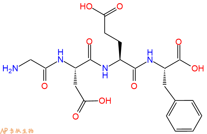 专肽生物产品H2N-Gly-Asp-Glu-Phe-OH