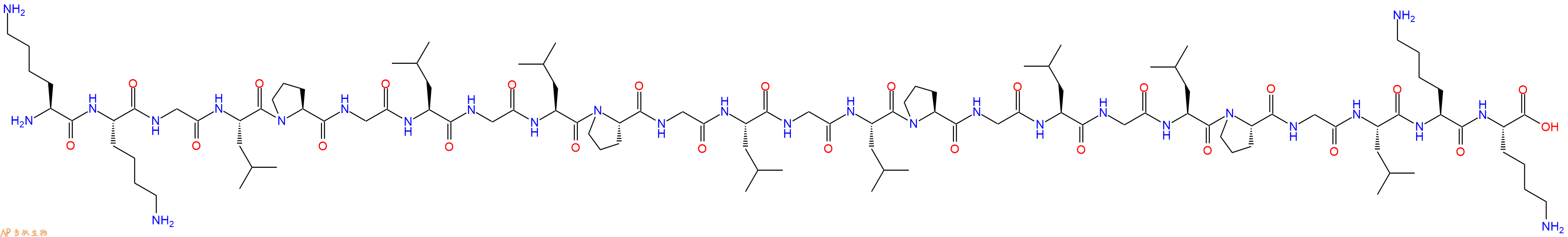 专肽生物产品H2N-Lys-Lys-Gly-Leu-Pro-Gly-Leu-Gly-Leu-Pro-Gly-Leu-Gly-Leu-Pro-Gly-Leu-Gly-Leu-Pro-Gly-Leu-Lys-Lys-OH