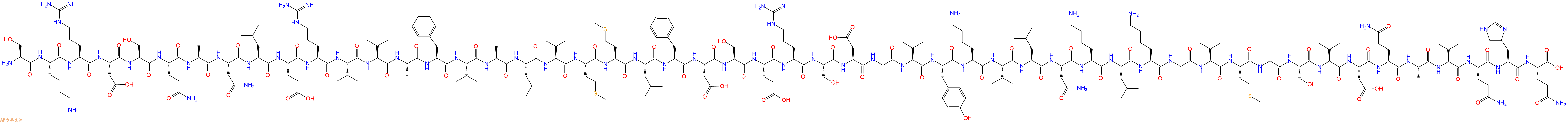 专肽生物产品H2N-Ser-Lys-Arg-Asp-Ser-Gln-Ala-Asn-Leu-Glu-Arg-Val-Val-Ala-Phe-Val-Ala-Leu-Val-Met-Met-Leu-Phe-Asp-Ser-Glu-Arg-Ser-Asp-Gly-Val-Tyr-Lys-Ile-Leu-Asn-Lys-Leu-Lys-Gly-Ile-Met-Gly-Ser-Val-Asp-Gln-Ala-Val-Gln-His-Gln-OH