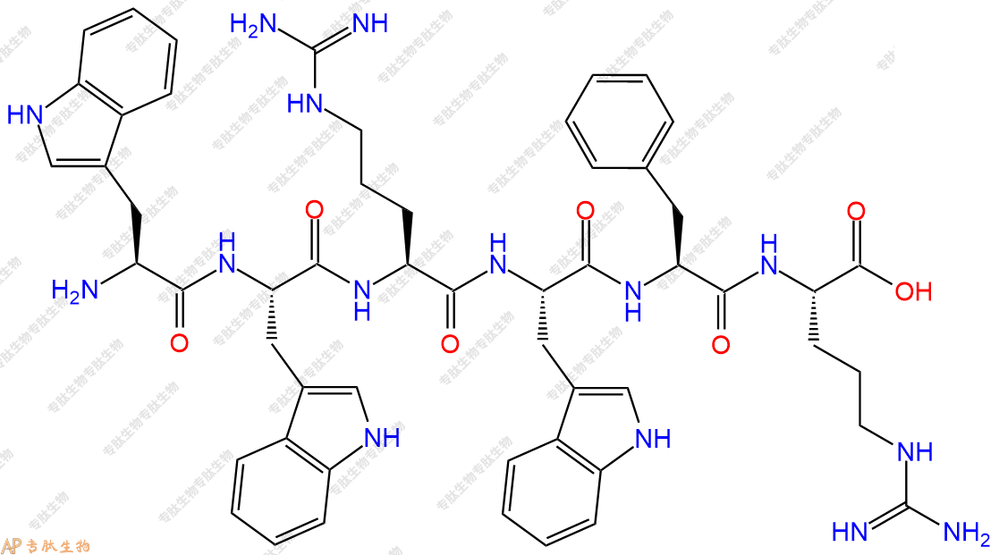 专肽生物产品H2N-Trp-Trp-Arg-Trp-Phe-Arg-OH
