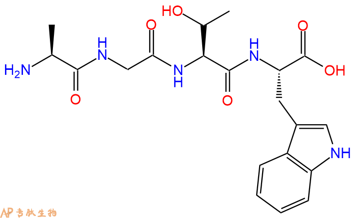 专肽生物产品H2N-Ala-Gly-Thr-Trp-OH