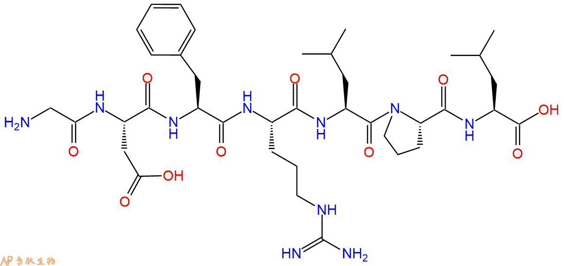 专肽生物产品H2N-Gly-Asp-Phe-Arg-Leu-Pro-Leu-OH