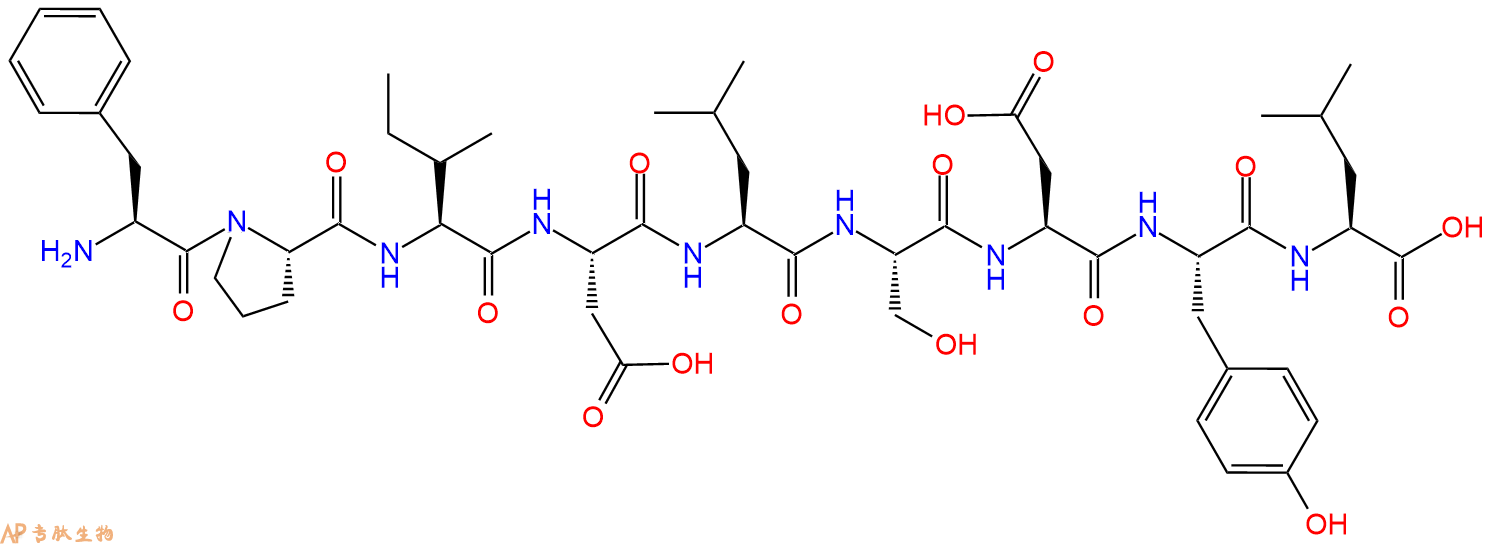 专肽生物产品H2N-Phe-Pro-Ile-Asp-Leu-Ser-Asp-Tyr-Leu-OH