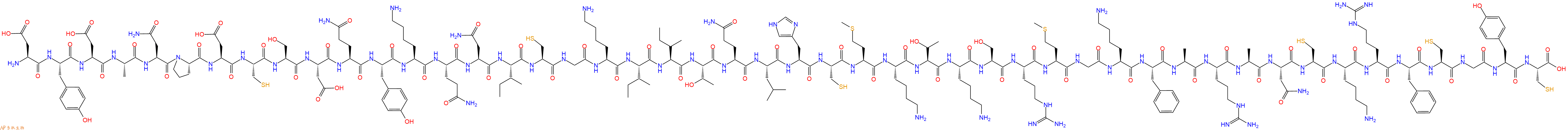 专肽生物产品H2N-Asp-Tyr-Asp-Ala-Asn-Pro-Asp-Cys-Ser-Asp-Gln-Tyr-Lys-Gln-Asn-Ile-Cys-Gly-Lys-Ile-Ile-Thr-Gln-Leu-His-Cys-Met-Lys-Thr-Lys-Ser-Arg-Met-Gly-Lys-Phe-Ala-Arg-Ala-Asn-Cys-Lys-Arg-Phe-Cys-Gly-Tyr-Cys-OH
